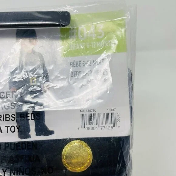 Cop Recruit Police Officer Infant Child 6-12 Months Halloween Dress Up Costume - Picture 4 of 5